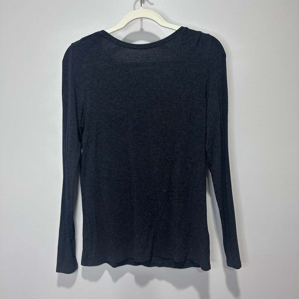 Eileen Fisher Viscose Spandex Scoop Neck Long Sleeve Top, Small - Picture 2 of 4